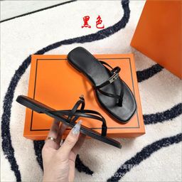 thumbnail for Cross-border bestseller 2026 new metal buckle toe flip-flops, fashionable versatile for women, popular for cross-border sales