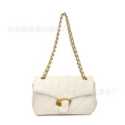 thumbnail for C's Embroidery Thread Bag Women's Bag 2025 New Quilted Stripesd Small Fragrant Chain Bag High Quality Single Shoulder Crossbody Bag