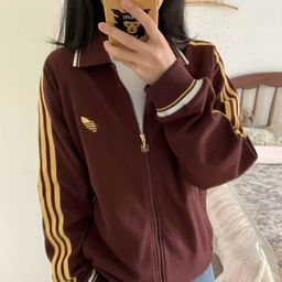 thumbnail for Cross-border three-page fashionable color-block stand-collar jacket, unisex, Korean loose versatile jacket, top, other European and American styles