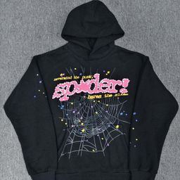 thumbnail for Overseas original blockbuster 450G thickened cake velvet sweater hoodie men's foam print spider Sp5der hoodies