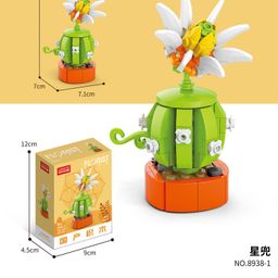 thumbnail for Fleshy Small Particle Building Blocks Compatible with Lego Assembled Building Blocks Flower Plants Potted Plant Ornaments Girls Gifts Gifts