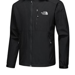 thumbnail for Cross-Border Spring and Autumn Sports Windproof Jacket for Men, Solid Color Outdoor Hooded Windbreaker, Wish Foreign Trade Wholesale Jacket for Men