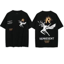 thumbnail for REPRESENT ICON American Skull Distressed Vintage Doberman Pinscher Print High Street Shark Short Sleeve Men's T-Shirt