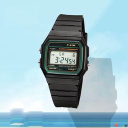 thumbnail for Foreign trade explosions LED electronic watch WR F91W steel belt A159 Harajuku wind fashion watch multi-function electronic watch