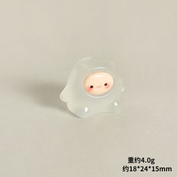 thumbnail for Cute handmade decoration mini elves ghosts glow-in-the-dark cute grain desktop car ornaments resin crafts