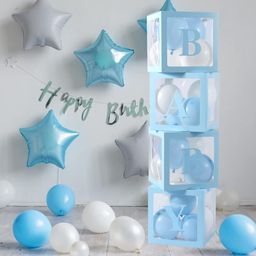 thumbnail for Cross-border transparent balloon box baby birthday letters BABY balloon box birthday party venue scene layout