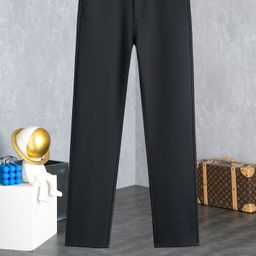 thumbnail for Autumn and winter twill modal cotton men's slacks straight loose iron-free versatile men's trousers business style simple and versatile