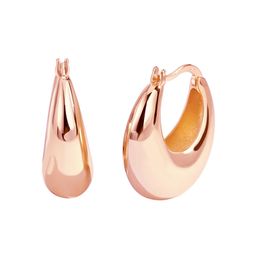 thumbnail for E0284 European and American fashion modern arc brass gold-plated earrings simple INS chubby C-shaped earring women