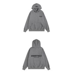 thumbnail for Foreign trade European and American fashion brand ESS fog three-dimensional letters classic autumn and winter fleece-lined men's and women's loose hooded sweater tide