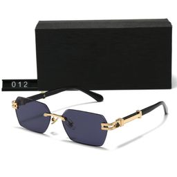 thumbnail for New European and American Cross-Border Square Glasses for Men, Rimless Cut-Edge Sunglasses for Women, Fashionable Gradient Sunglasses 012