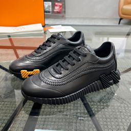 thumbnail for White top-layer cowhide casual sneakers men's shoes Lace-up leather jogging shoes men's new driving travel shoes men