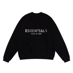 thumbnail for 2025秋冬新款 FOG 烫银字母图案加绒圆领套头卫衣男女同款一件批