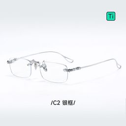 thumbnail for 克罗深圳纯钛镜框WYB8808W高级感无框眼镜框镜架女配镜批发16096