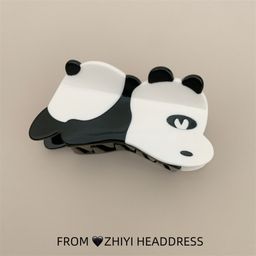 thumbnail for Japanese-style acetate panda hair clips, top clips, hair claw clips, bear hair accessories, forest-style three-dimensional cute, Japanese-Korean style, hair-friendly