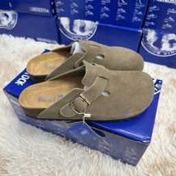 thumbnail for Full leather spot Birkenstock shoes, pure original couples, new Baotou sandals, lazy people, one foot outside wearing Boken shoes women