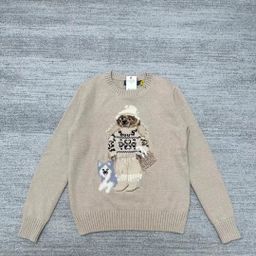 thumbnail for Original 25-Year-Old Autumn and Winter Cotton Heavy-Duty Cartoon Bear Round Neck Preppy Age-Reducing Versatile Sweater for Men and Women