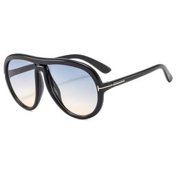 thumbnail for 2024 cross-border fashion big frame T-shaped goggles aviator sunglasses trend retro sunscreen sunglasses