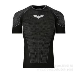 thumbnail for YOUNGLA co-branded Batman men's T-shirt tight top, sports fitness, running training, slim short sleeves