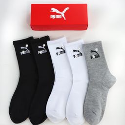thumbnail for Three-leaf gift box socks men's and women's medium long tube student sweat-absorbing short basketball cotton socks breathable gift box non-slip