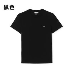 thumbnail for Cross-Border Summer New Style Small Fish Embroidery Men's Pure Cotton T-Shirt Round Neck Short-Sleeved T-Shirt Foreign Trade Casual Short-Sleeved T-Shirt